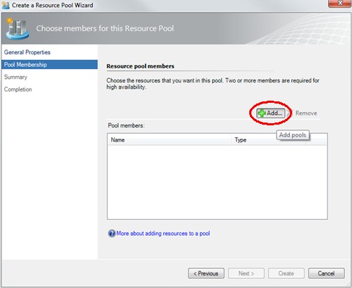 Create cross-platform resource pool step 3